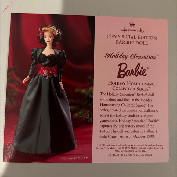 SOLDHallmark Holiday Barbie keepsake ornament, Barbie as The Millennium Princess - Picture 10 of 13